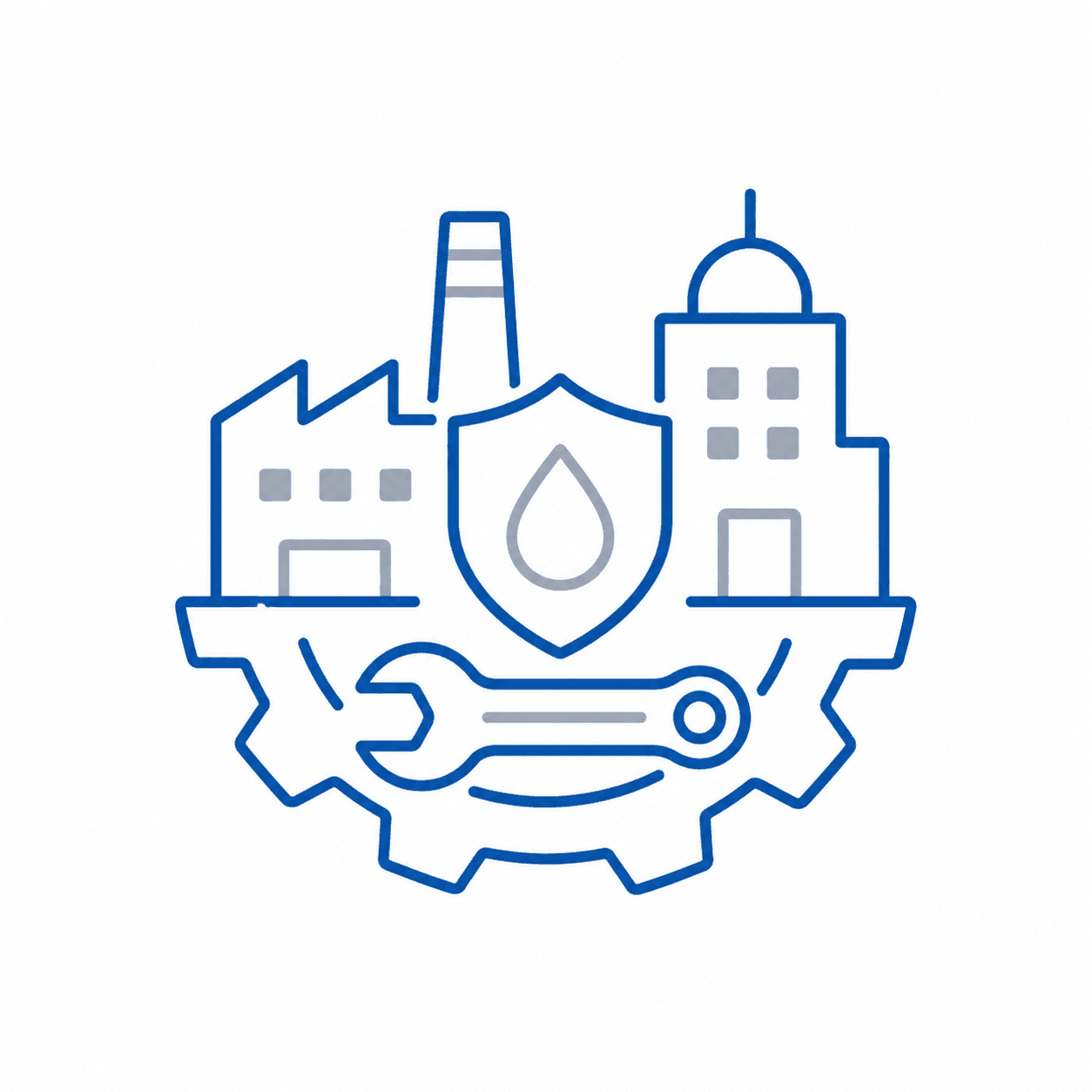 Dependable industrial and municipal service icon