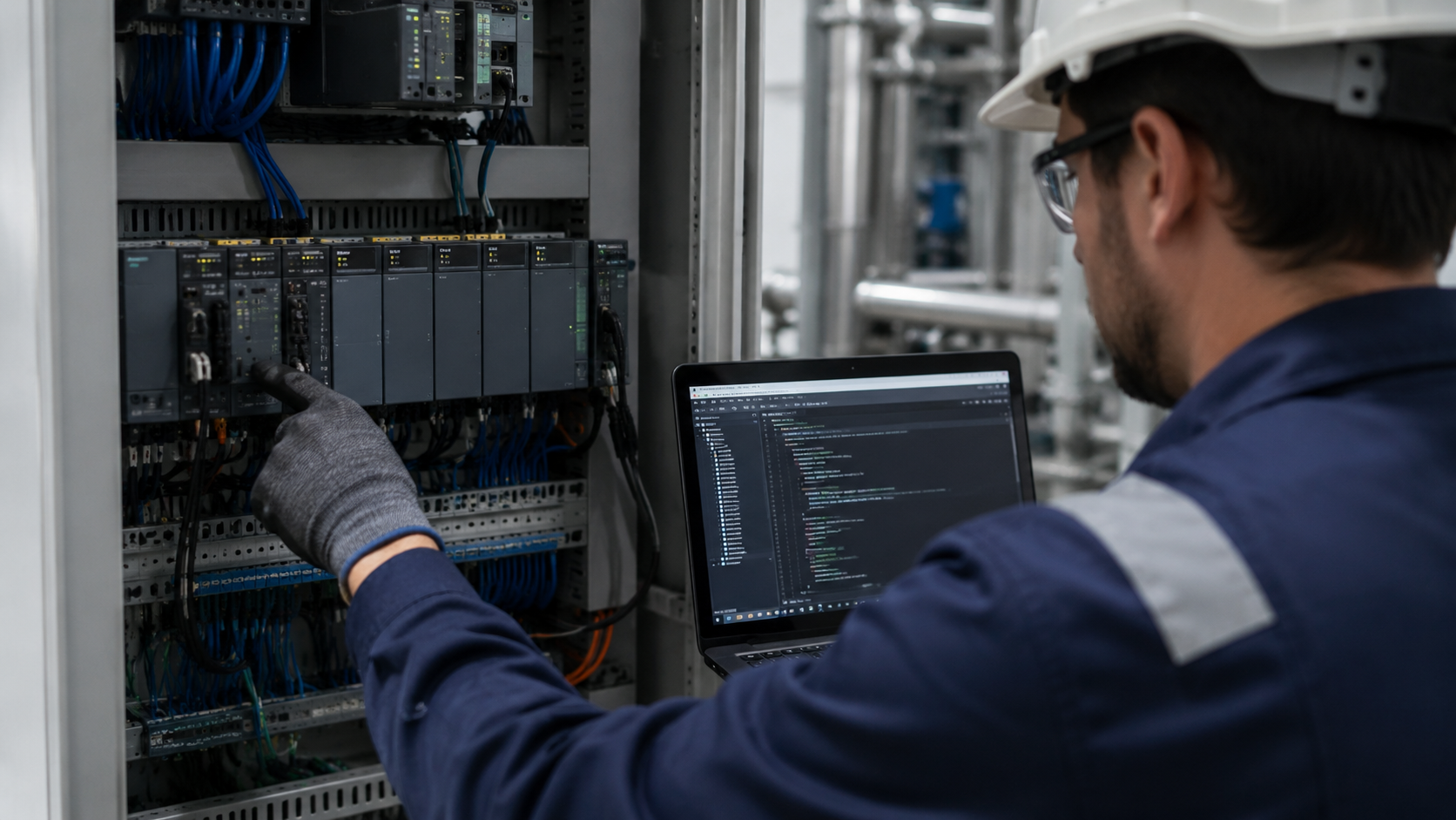 Industrial controls and instrumentation used for PLC automation support